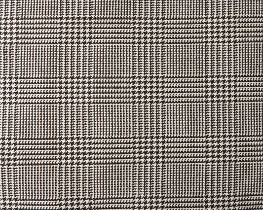 Prince of Wales Black and White Poly-Viscose